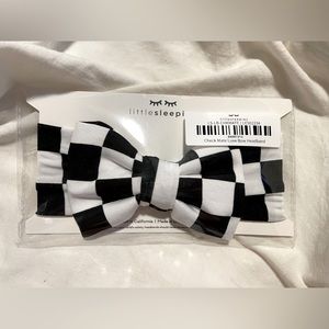 Little Sleepies check mate luxe bow